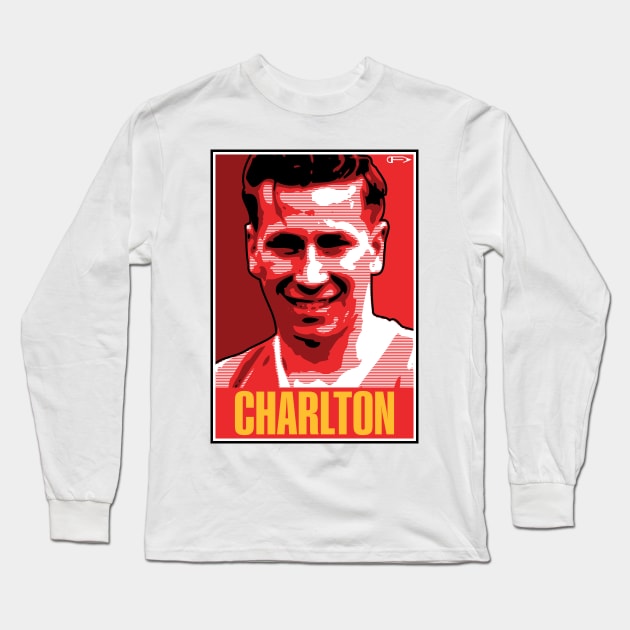 Charlton - MUFC Long Sleeve T-Shirt by David Foy Art